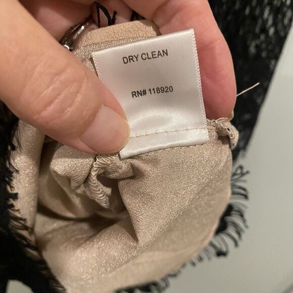 Lucy Paris‎ Romper Women's Medium Black Lace Bell Sleeve Lined Going Out - Picture 11 of 13